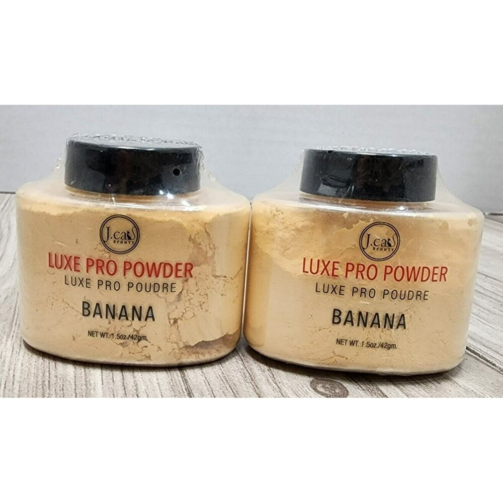 J.Cat Beauty Luxe Pro Powder LPP101 Banana 1.5 oz Set of 2